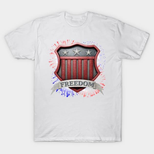 U.S.A. Shield T-Shirt by Packrat